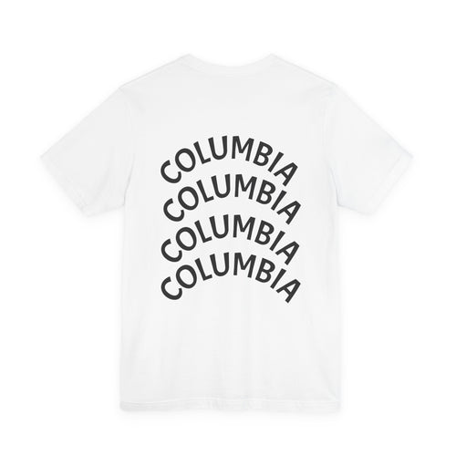 Berwick Pennsylvania Skyline Tee — Columbia Repeat Back Print